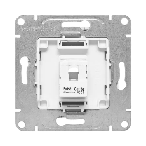 Механизм розетки RJ45 (cat5) EKF UP1-SOA-RJ45-5 алюминий Эпика
