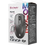 Мышь беспроводная Defender Feam MM-296 черный, 1600 dpi, радиоканал, USB, кнопки - 4