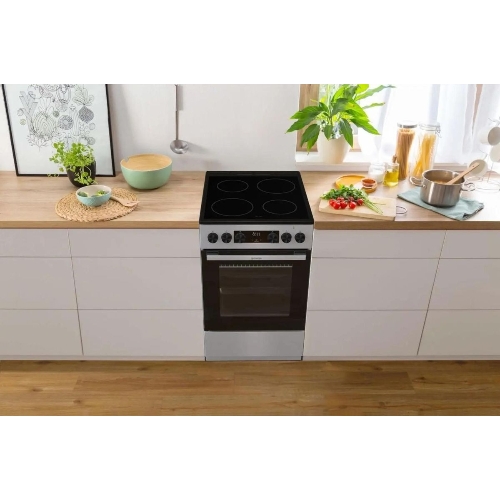 Плита электрическая Gorenje GEC5C41SG серый, конфорок 4 электрических, духовка 70 л, 50 см x 85 см x 59.4 см (без крышки)