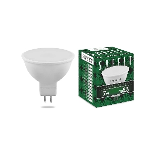 Лампа светодиодная SAFFIT SBMR1607 (55029) 7 вт 230в GU5.3 дневной