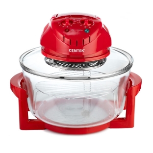 Аэрогриль Centek Ct-1456 красный, 1400 Вт, 12 л, механическое управление, 0 программ