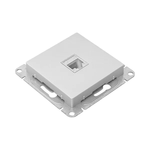 Механизм розетки RJ45 (cat5) EKF UP1-SOA-RJ45-5 алюминий Эпика