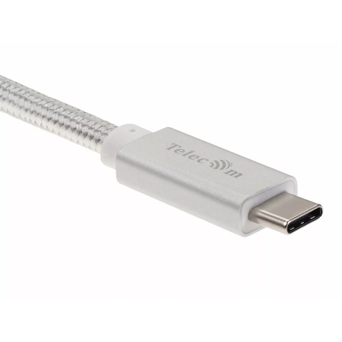 Кабель USB 3.1 Type Cm -- Cm IC 5А 10Gbs длина 1M, Telecom TC420S серебряный