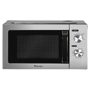 Микроволновая печь Pioneer MW212M серебристый/черный, 20 л, 700 Вт, переключатели - поворотный механизм
