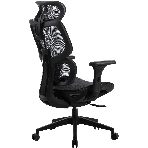 Кресло Cactus CS-MC555-BK черный, сетка, 150 кг, подголовник, регулируемые подлокотники, механизм качания