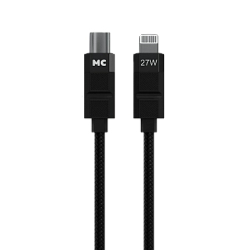 Дата-кабель MORE CHOICE (4620202555069) K87ia 2м USB 3.0A PD 27W для Lightning ng 8-pin Type-C - 2м, черный