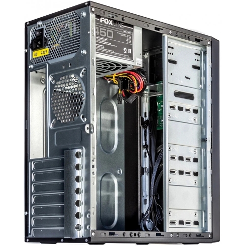 Компьютерный корпус c блоком питания 450 Ватт Case Foxline ATX, 450W, 4xUSB 2.0, powcord