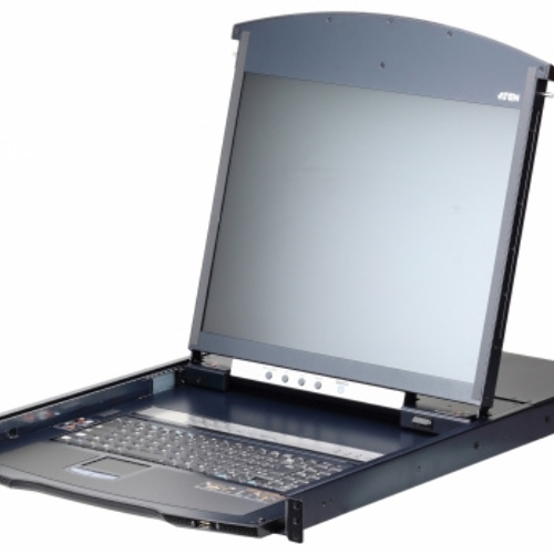 KVM консоль с переключателем ATEN 1L/1R 16p C5 D.Rail LCD KVM over IP SW