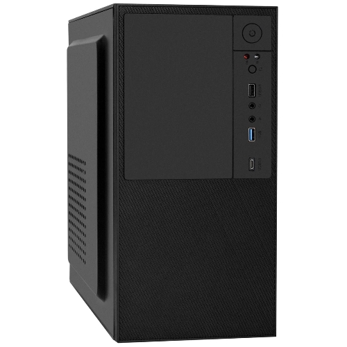 Компьютерный корпус Minitower ExeGate BAA-308UC-AA500 (mATX, БП AA500 с вент. 8см, 1хUSB/1хUSB 3.0/1хTypeC, HD Audio, черный)