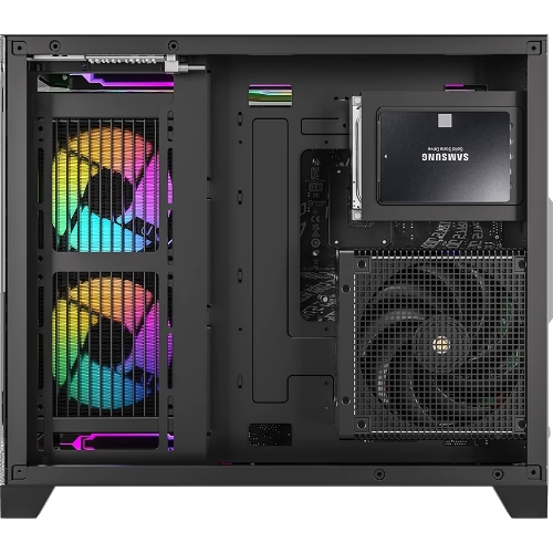 Компьютерный корпус AeroCool/Formula Crystal Z6M Floe черный без БП mATX 4x120мм 2xUSB3.0 audio bott PSU