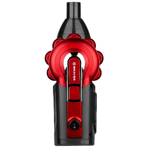 Пылесос вертикальный BRAYER BR4268 серый/красный, питание от сети, 185 Вт, уборка сухая, пылесборник 0,8 л
