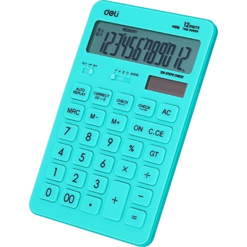 Калькулятор настольный Deli Touch EM01531 голубой 12-разр.