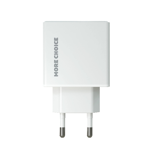 Сетевое зарядное устройство MORE CHOICE NC61 СЗУ 1USB+1USB-C 3.0A PD 20W+QC3.0 быстрая зарядка белый
