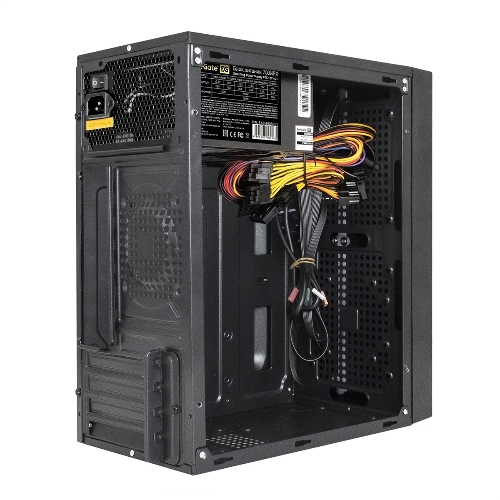 Компьютерный корпус Minitower ExeGate mEVO-9301 Black-RGb light, ATX, (700NPX), с окном, 2*USB+1*USB 3.0, HD Audio