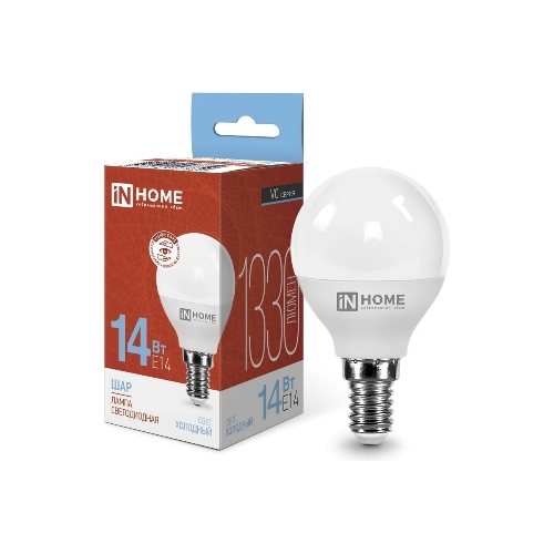 Лампа светодиодная LED-ШАР-VC 14Вт 230В E14 6500К 1330лм IN HOME 4690612047850