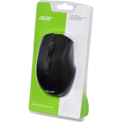 Мышь беспроводная Acer OMR030 черный, 1600 dpi, радиоканал, USB, кнопки - 4