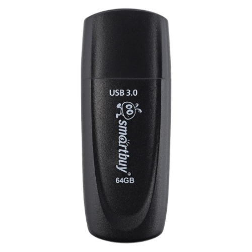 Флешка USB SmartBuy Scout black (SB064Gb3SCK), 64Gb, USB 3.0/3.1, R/W 100/40, черный