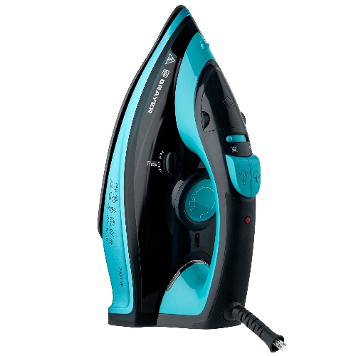 Утюг BRAYER BR4019 голубой/черный, 2400 Вт, 25 г/мин, 140 г/мин, 320 мл