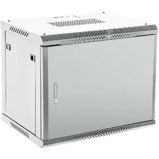 Шкаф коммутационный Rexant настенный 9U 450x600 мм пер. дв. металл серый