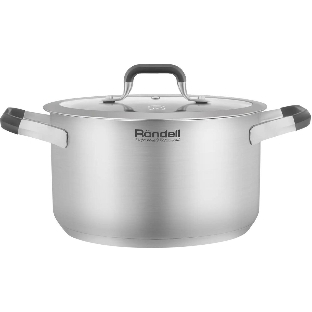 Кастрюля Rondell Stolz RDS-1754, 5.2 л, 24 см, нержавеющая сталь, с крышкой