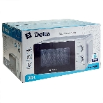 Микроволновая печь Delta DL-87L20 белый, 20 л, 700 Вт, переключатели - поворотный механизм