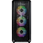 Компьютерный корпус Montech X5 черный без БП ATX 4x120мм 1xUSB2.0 1xUSB3.0 audio bott PSU