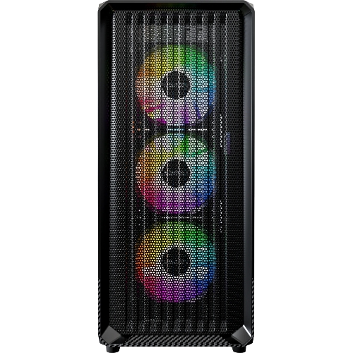Компьютерный корпус Montech X5 черный без БП ATX 4x120мм 1xUSB2.0 1xUSB3.0 audio bott PSU