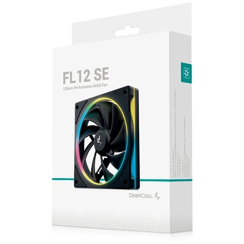 Вентилятор для корпуса Deepcool FL12 SE ARGb 120х120x25 черный 4-pin 28.67дБ (упак.:1шт) (R-FL12SE-BKAPN1-G) Ret