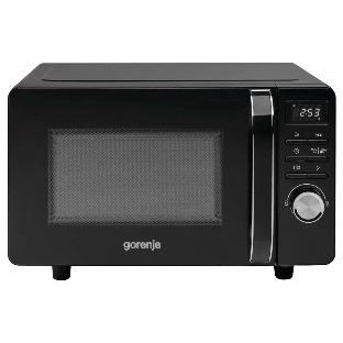 Микроволновая печь Gorenje MO20S4BC черный, 20 л, 700 Вт, переключатели - кнопки, поворотный механизм