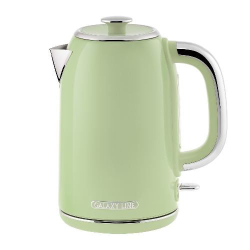 Чайник электрический Galaxy Line GL 0344, райская олива, металл, 2200 Вт, 1.7 л