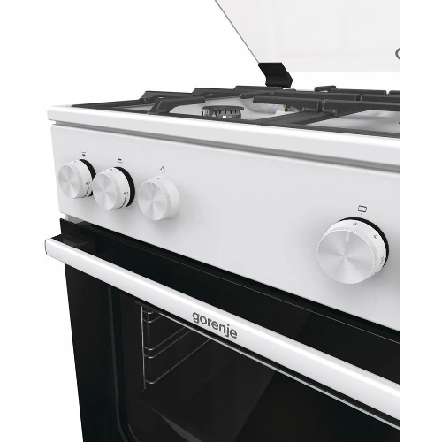 Плита газовая Gorenje GG6A11WF белый, конфорок 4 газовых, духовка 72 л, 60 см x 85 см x 60 см