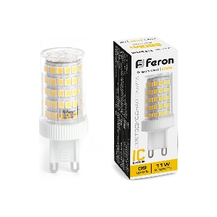 Лампа светодиодная Feron LB-435 11Вт 230В G9 теплый капсульная