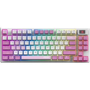 Клавиатура MSI Forge GK600 гибридная, Bluetooth, радиоканал, белый