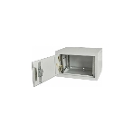 Шкаф телекоммуникационный настенный NEOMAX 6U (600х350), металлическая дверь, замок-ключ (3 шт), разборный, цвет серый (1 коробка) NCB-WM6U-6035MK3-100-GY