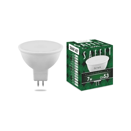 Лампа светодиодная SAFFIT SBMR1607 (55028) 7Вт 230В GU5.3 белый