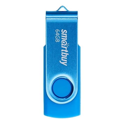 Флешка USB Smartbuy Twist Blue (SB064 Gb2TWB), 64Mb, USB 2.0, R/W 20/10, синий