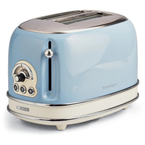 Тостер Ariete Vintage 155 голубой, 810 Вт, 2 слота
