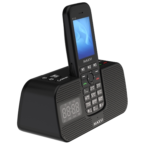 Мобильный телефон Maxvi RT-03 + док-станция, черный