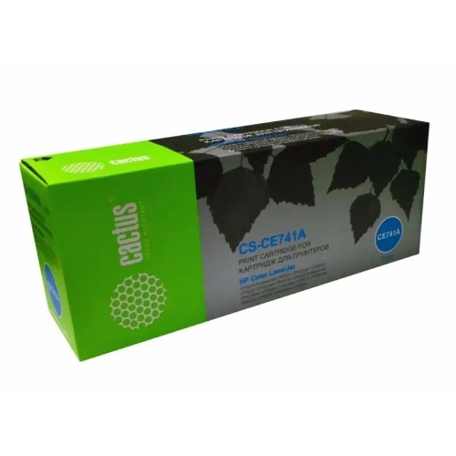 Картридж лазерный Cactus CS-CE741A голубой (7300 стр.) для HP CLJ CP5220/CP5221/CP5223/CP5225/CP5227/CP5229
