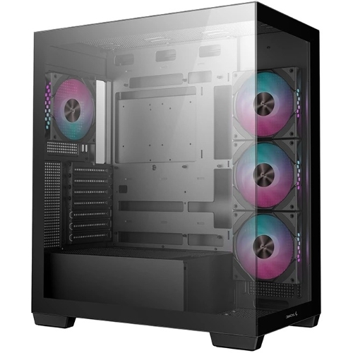 Компьютерный корпус Deepcool CG580 4F черный без БП ATX 6x120мм 3x140мм 2xUSB 3.0 audio bott PSU