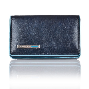 Чехол для визитных карт Piquadro Blue Square PP1263B2/BLU2 синий, натуральная кожа