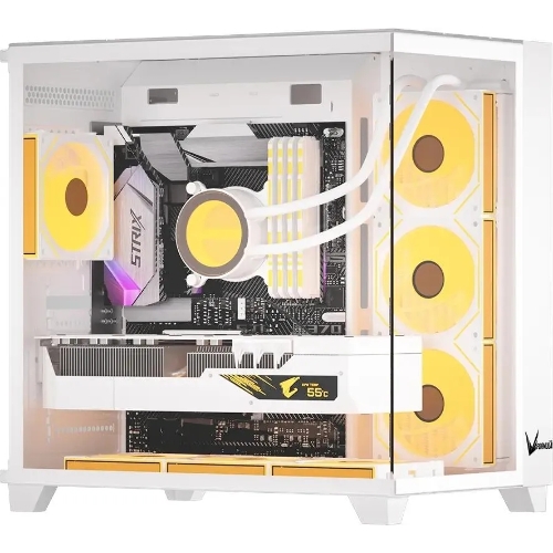 Компьютерный корпус Aerocool/Formula Crystal Z9 белый без БП ATX 7x120мм 2xUSB3.0 audio bott PSU