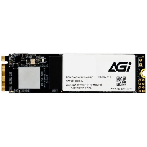 Накопитель SSD AGI AI298, 4Tb, PCIe 3.0 x4, M.2 2280, NVMe, R/W 2400/1800