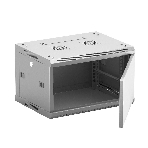 Шкаф телекоммуникационный настенный NEOMAX 6U (600х350), металлическая дверь, замок-ключ (3 шт), разборный, цвет серый (1 коробка) NCB-WM6U-6035MK3-100-GY
