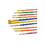Набор кистей Silwerhof Color (набор 10шт) синтетика круглая №2,3/плоская №3,6,7,12/овальная №3,10