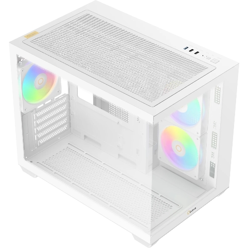 Корпус Ocypus Gamma C54 WH ARGB, Mini-Tower, белый, 3 x 120 мм