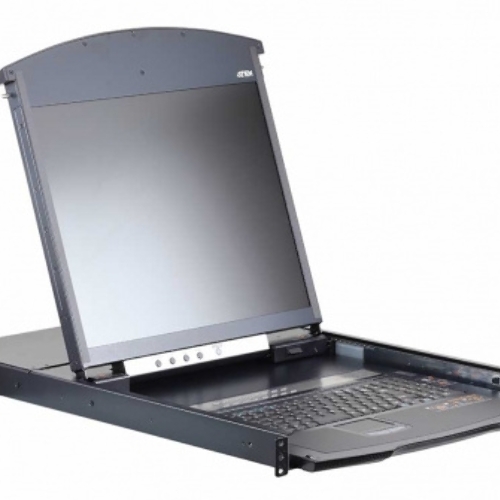 KVM консоль с переключателем ATEN 1L/1R 16p C5 D.Rail LCD KVM over IP SW