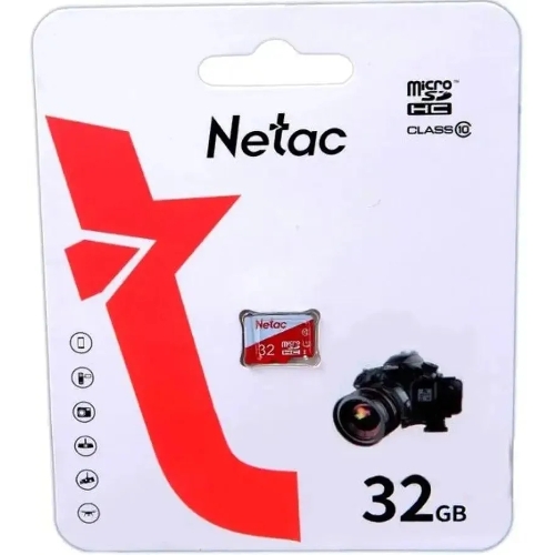 Флеш карта Netac P500 ECO 32Gb MicroSDHC C10 up to 80Mb/s, retail pack card only