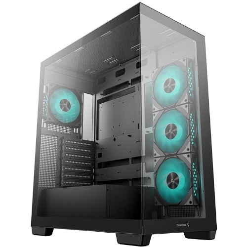 Компьютерный корпус Deepcool CG580 4F черный без БП ATX 6x120мм 3x140мм 2xUSB 3.0 audio bott PSU