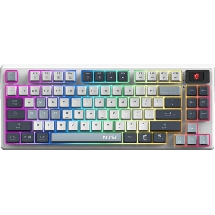 Клавиатура MSI Forge GK600 гибридная, Bluetooth, радиоканал, белый